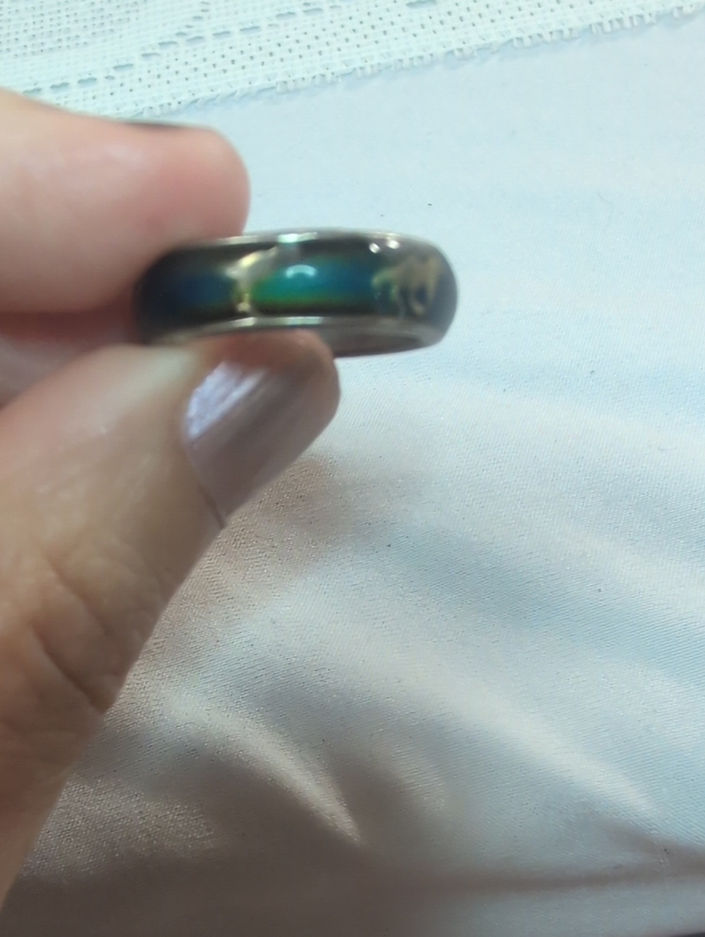 Dinosaur Mood Ring Size 7 - Picture 8 of 8